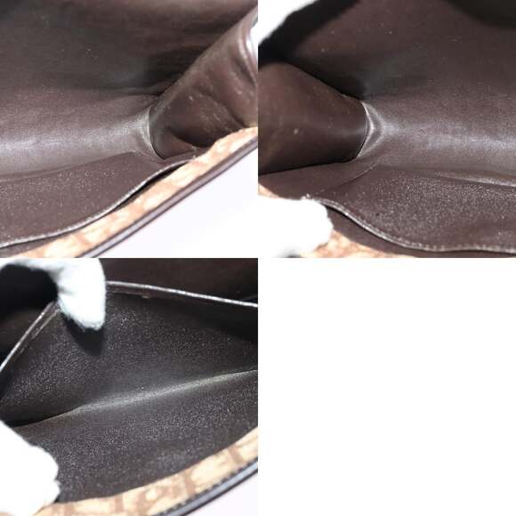 DIOR Trotter Canvas Shoulder Bag Brown Gold - Picture 12 of 12